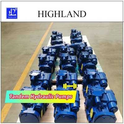 Tandemowe pompy hydrauliczne o prędkości znamionowej 2500r / min z kontrolą ciśnienia i przepływu 110 cm3 / R + 110 cm3 / R