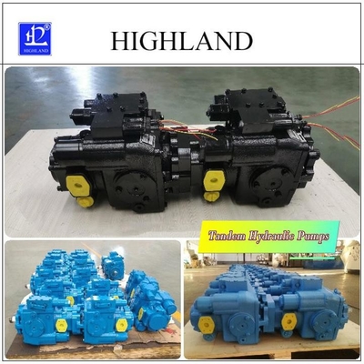 1 rok Odlewane żelazne pompy hydrauliczne tandem z czarnym lub niebieskim kolorem